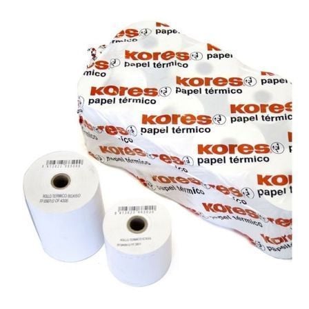 PACK 10 ROLLOS PAPEL TERMICO KORES 66654300 - 57*45MM - 22M -  O12MM