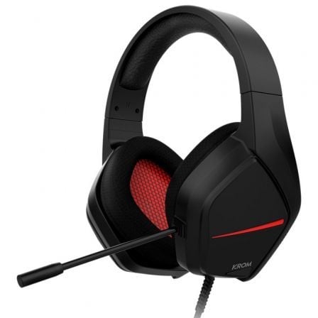 AURICULARES GAMING CON MICROFONO KROM KOPA MOVE/ JACK 3.5/ NEGROS