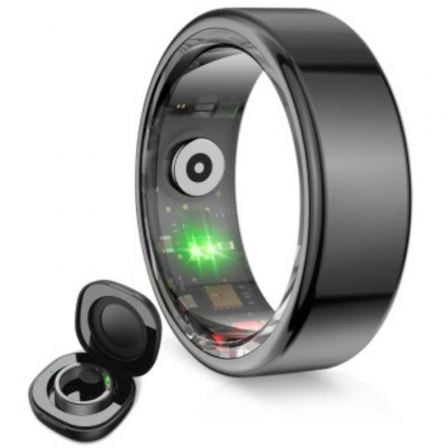 ANILLO INTELIGENTE KSIX SATURN TALLA XL/ O21.4MM/ NOTIFICACIONES/ FRECUENCIA CARDIACA/ NEGRO