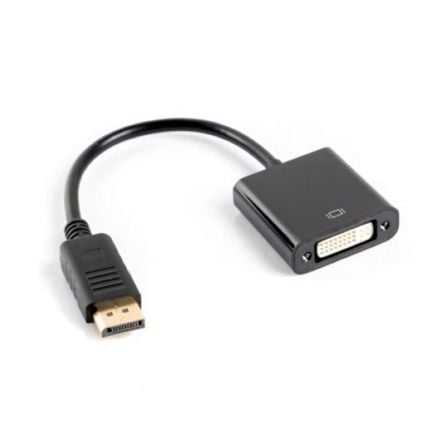 ADAPTADOR DISPLAYPORT MACHO A DVI-D (24+1)* HEMBRA LANBERG AD-0007-BK - RESOLUCION HASTA 1920X1200 - CABLE 10CM