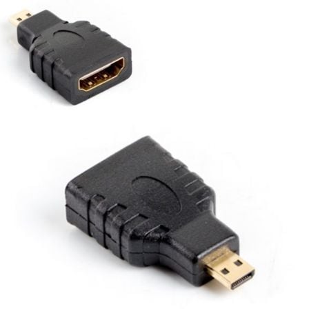 ADAPTADOR HDMI-A HEMBRA A MICRO HDMI-D MACHO LANBERG AD-0015-BK