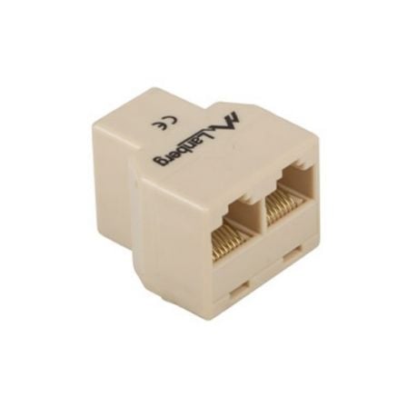 ADAPTADOR SPLITTER LANBERG AD-RJ45-2RJ45-OU - RJ45 HEMBRA A 2*RJ45 HEMBRA - SIN BLINDAJE