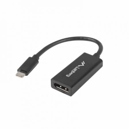 ADAPTADOR LANBERG AD-UC-DP-01 - CONECTORES USB TIPO-C MACHO A DISPLAYPORT HEMBRA - 15CM - COLOR NEGRO