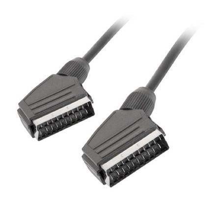 CABLE EUROCONECTOR LANBERG CA-EUEU-10CC-0018-BK - SCART MACHO / SCART MACHO - 1.8 METROS