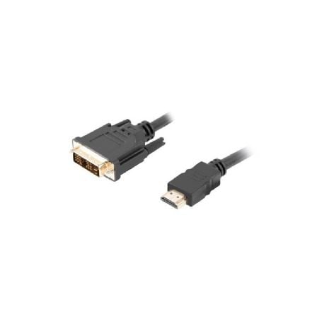 CABLE HDMI A DVI-D(18+1) LANBERG CA-HDDV-10CC-0018-BK - CONECTORES MACHO/MACHO CHAPADOS EN ORO - RESOLUCION 1920*1200 - 1.8M - N