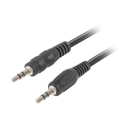 CABLE ESTEREO LANBERG CA-MJMJ-10CC-0020-BK/ JACK 3.5 MACHO - JACK 3.5 MACHO/ 2M