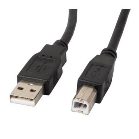 CABLE USB-A MACHO A USB-B MACHO LANBERG CA-USBA-10CC-0018-BK - NEGRO - 1.8 METROS