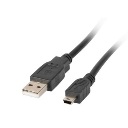 CABLE USB MACHO A MINI USB MACHO LANBERG CA-USBK-11CC-0018-BK - FERRITA - NEGRO - 1.8 METROS