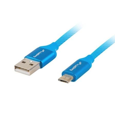 CABLE USB LANBERG CA-USBM-20CU-0010-BL - CONECTORES USB A A MICRO USB - QC 3.0 - 1M - AZUL