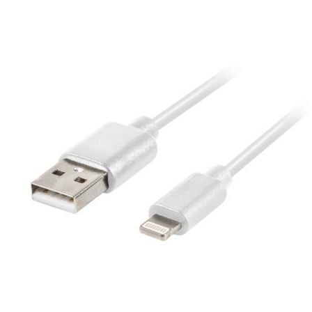 CABLE USB LIGHTNING LANBERG CA-USLM-10CU-0030-WH - CONECTORES USB A MACHO A LIGHTNING - 3M - BLANCO