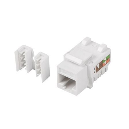 CONECTOR KEYSTONE LANBERG KSU6-1090 - RJ45 HEMBRA EXTERNO - LSA INTERNO - UTP - CAT. 6 - 90 - PARA CABLES 22-26AWG