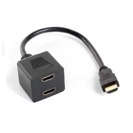 SPLITTER HDMI-A MACHO A 2XHDMI-A HEMBRA LANBERG AD-0019-BK - CABLE 25CM