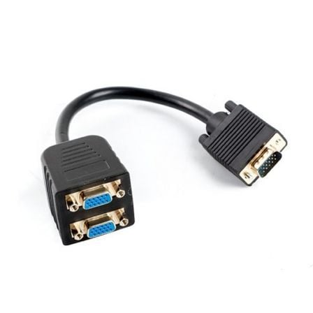 SPLITTER VGA MACHO A 2XVGA HEMBRA LANBERG AD-0020-BK - CABLE 20CM