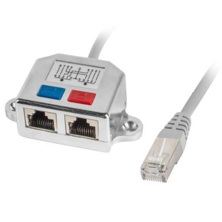 SPLITTER LAN RJ45 A 2XRJ45 FTP LANBERG AD-0026-S - TRANSMISION BIDIRECCIONAL A MAXIMA VELOCIDAD