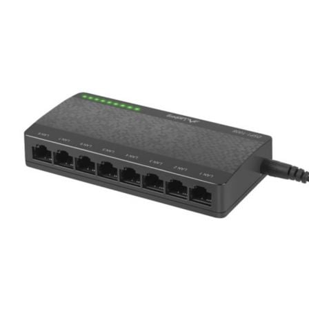 SWITCH LANBERG DSP1-1008 - 8 PUERTOS GIGABIT - CHIPSET REALTEK RTL8370N-VB