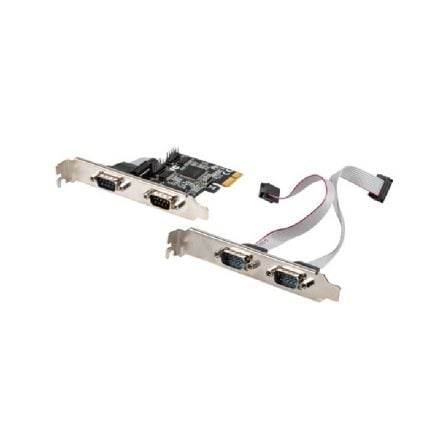 TARJETA PCI EXPRESS LANBERG PCE-DB9-004 - 4 PUERTOS SERIE DB9 HEMBRA - CONECTORES ALIMENTACION MOLEX 4 PINES MACHO - SOPORTE PER | Tarjetas pci - conexion externa