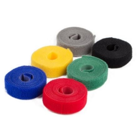 PAQUETE DE 6 ROLLOS DE VELCRO LANBERG ORG02-MT-MC001-6 PARA ORGANIZAR CABLES - 14MM*1M - COLORES NEGRO/ROJO/AMARILLO/AZUL/VERDE/