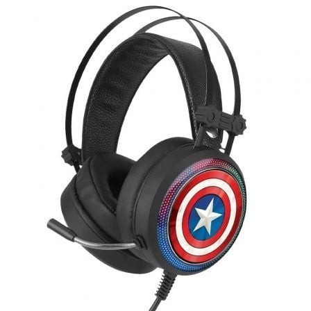 AURICULARES GAMING CON MICROFONO MARVEL CAPTAIN AMERICA 001/ USB