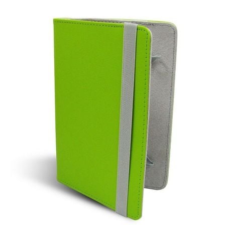 FUNDA UNIVERSAL LEOTEC LEFT09G VERDE - PARA TABLETS 7" A 9" (17.7-22.86CM) - TIPO LIBRO - AJUSTE MEDIANTE GANCHOS ELASTICOS