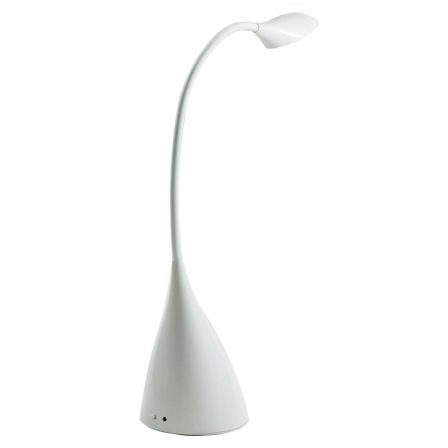 LAMPARA LED DE ESCRITORIO LEOTEC DESKLAMP BLANCA - 10 LEDS SUPER BRILLANTES - 2.5W - 500 LUX - INTENSIDAD REGULABLE - SENSOR TAC