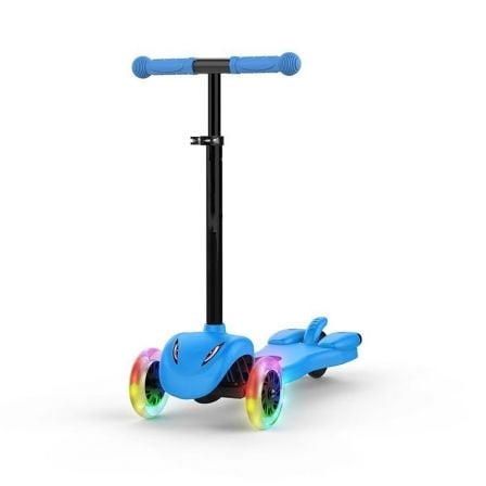 PATINETE INFANTIL LEOTEC CHILDREN SCOOTER BLUE - REPRODUCCION MP3 - RUEDAS CON LUCES LED - HUMO DE COLORES - BAT. 2200MAH - HAST