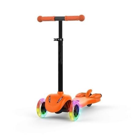 PATINETE INFANTIL LEOTEC CHILDREN SCOOTER ORANGE - REPRODUCCION MP3 - RUEDAS CON LUCES LED - HUMO DE COLORES - BAT. 2200MAH - HA