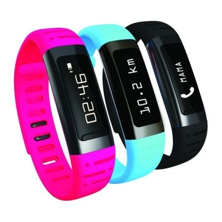 PULSERA CUANTIFICADORA FITNESS LEOTEC LEPFIT01 - PANTALLA OLED - BT - BAT LITIO - RELOJ / PODOMETRO / IDENTIFICADOR DE LLAMADAS