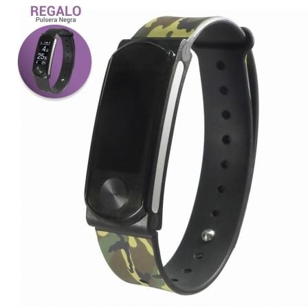 PULSERA LEOTEC SMARTBAND COOL HR MILITAR - PANTALLA 2.4CM - BT4.0 - SENSOR RITMO CARDIACO - NOTIFICACIONES - RESISTENTE AGUA IPX