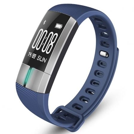 PULSERA LEOTEC SMARTBAND HEART AZUL - PANTALLA 0.73"/1.85CM OLED - BT4.0 - CHIP ECG/HR - ACELEROMETRO - VIBRACION - BATERIA 110M