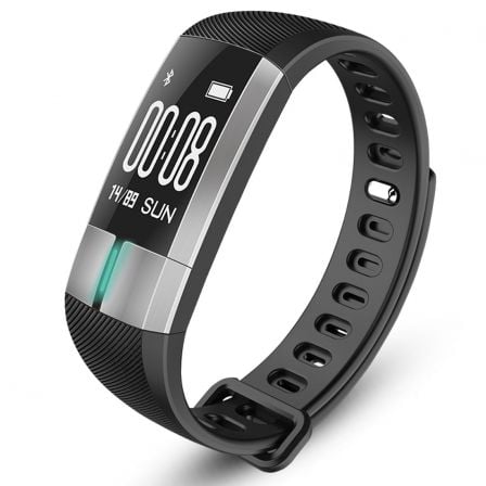 PULSERA LEOTEC SMARTBAND HEART NEGRA - PANTALLA 0.73"/1.85CM OLED - BT4.0 - CHIP ECG/HR - ACELEROMETRO - VIBRACION - BATERIA 110