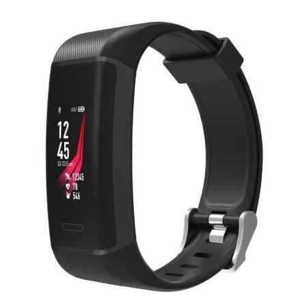 PULSERA LEOTEC TRAINING PRO GPS NEGRA - PANTALLA COLOR TFT 2.43CM - BT 4.0 - MULTISPORT - PULSOMETRO - RESISTENTE AL AGUA IP67 -