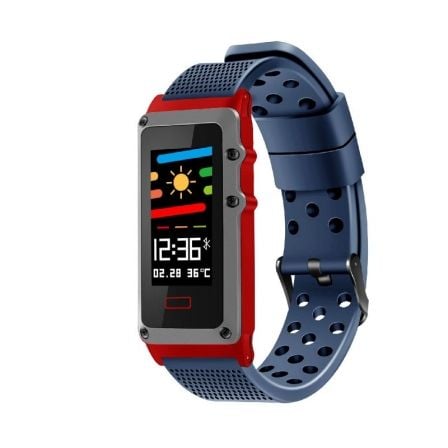 PULSERA CUANTIFICADORA LEOTEC FUNNY BAND BLUE - PANTALLA COLOR 2.44CM - BT - MULTISPORT - NOTIFICACIONES - IP67 - BAT.120MAH - C