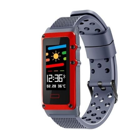 PULSERA CUANTIFICADORA LEOTEC FUNNY BAND GREY - PANTALLA COLOR 2.44CM - BT - MULTISPORT - NOTIFICACIONES - IP67 - BAT.120MAH - C