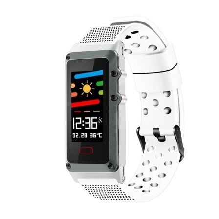 PULSERA CUANTIFICADORA LEOTEC FUNNY BAND WHITE - PANTALLA COLOR 2.44CM - BT - MULTISPORT - NOTIFICACIONES - IP67 - BAT.120MAH -