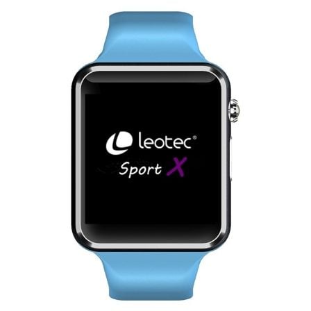 RELOJ INTELIGENTE LEOTEC SPORT X AZUL - PANTALLA 3.9CM IPS - 512MB RAM - 4GB - CAM 0.3MPX - 3G (NANOSIM) - ANDROID 4.4 . CORREA