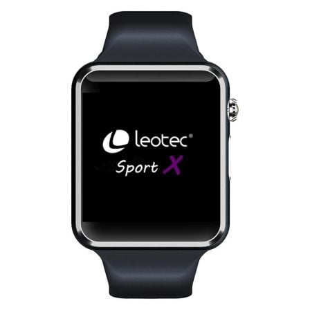 RELOJ INTELIGENTE LEOTEC SPORT X NEGRO - PANTALLA 3.9CM IPS - 512MB RAM - 4GB - CAM 0.3MPX - 3G (NANOSIM) - ANDROID 4.4 . CORREA