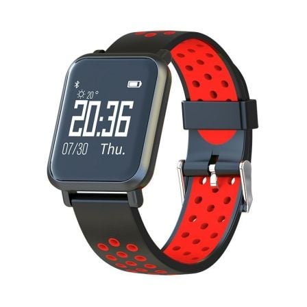 RELOJ INTELIGENTE LEOTEC MULTISPORT HELSE ROJO - PANEL OLED 2.4CM - BT 4.0 - PULSOMETRO DINAMICO 24H - TENSIOMETRO - SUMERGIBLE