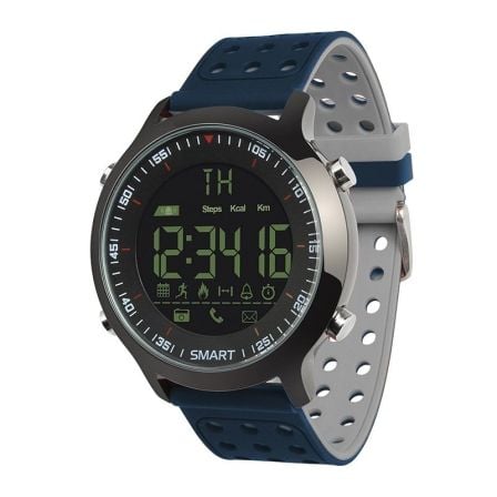 RELOJ INTELIGENTE LEOTEC HARDY LIFE AZUL - ESFERA 2.79CM FULL VIEW RETROILUMINADO IP67 - BT 4.0 - ALERTAS - PODOMETRO - BAT. 1 A