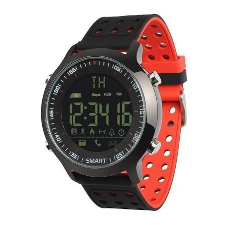 RELOJ INTELIGENTE LEOTEC HARDY LIFE ROJO - ESFERA 2.79CM FULL VIEW RETROILUMINADO IP67 - BT 4.0 - ALERTAS - PODOMETRO - BAT. 1 A