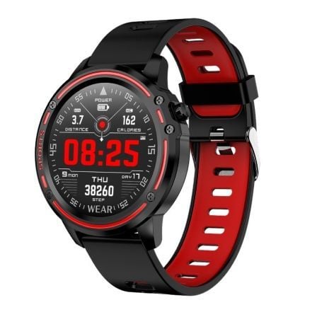 RELOJ INTELIGENTE LEOTEC MULTISPORTS ECG COMPLETE ROJO - ESFERA 3.09CM TACTIL COLOR - BT4.0 - ALERTAS - SALUD - IP68 - BAT 380MA