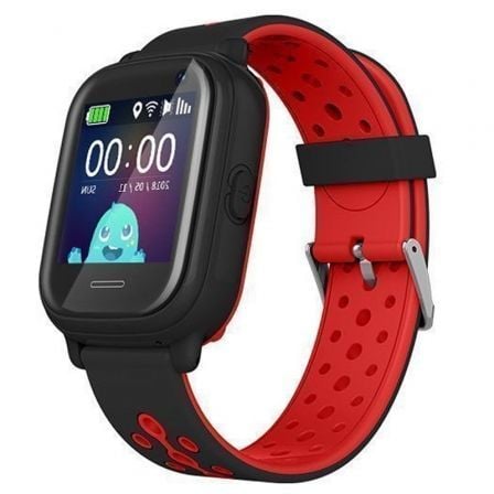 RELOJ INTELIGENTE CON LOCALIZADOR PARA NINOS LEOTEC KIDS ALLO NEGRO/ROJO - PANTALLA TACTIL - GPS - CAMARA FOTOS - NANOSIM - BOTO | Relojes con localizador (sim)