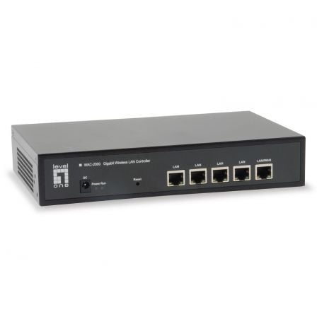 CONTROLADOR WIRELESS LAN LEVEL ONE WAC-2000 - GESTION CENTRALIZADA DE HASTA 50 PUNTOS DE ACCESO - 1XWAN - 4XLAN - SOPORTA MODO G