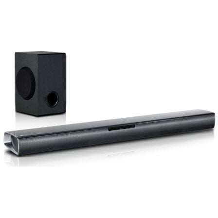 BARRA DE SONIDO COMPACTA LG SJ2 - 160W RMS - SUBWOOFER INALAMBRICO - OPTICAL-IN - BLUETOOTH 4.0 - USB - PORTABLE-IN