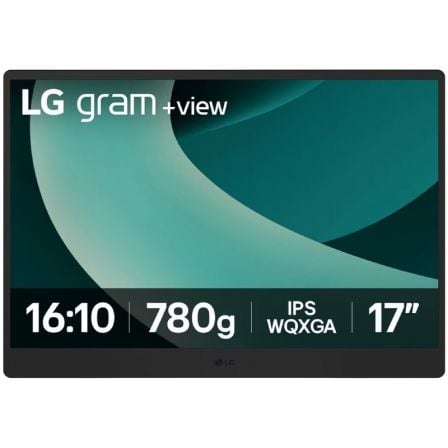 MONITOR PORTATIL LG GRAM +VIEW 17MT70.ASDWU 17"/ WQXGA/ MULTIMEDIA/ NEGRO Y PLATA