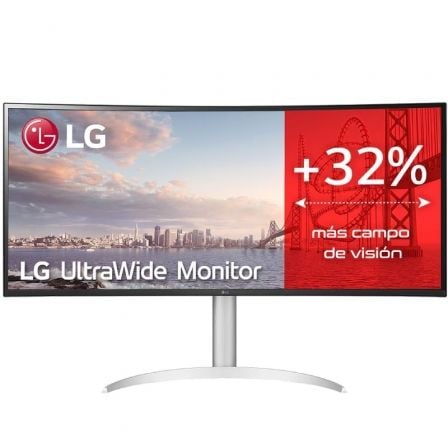 MONITOR PROFESIONAL ULTRAPANORAMICO LG ULTRAWIDE 34WQ650-W 34"/ WFHD/ MULTIMEDIA/ REGULABLE EN ALTURA/ PLATA Y BLANCO