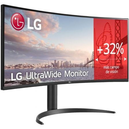 MONITOR PROFESIONAL ULTRAPANORAMICO CURVO LG 34WR55QK-B 34"/ WQHD/ REGULABLE EN ALTURA/ NEGRO