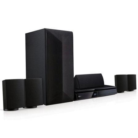 HOME CINEMA 5.1 CON REPRODUCTOR BLU-RAY 3D LG LHB625 - 1000W RMS - BLUETOOTH STANDBY - RADIO FM - HDMI - USB - LAN - SALIDA OPTI