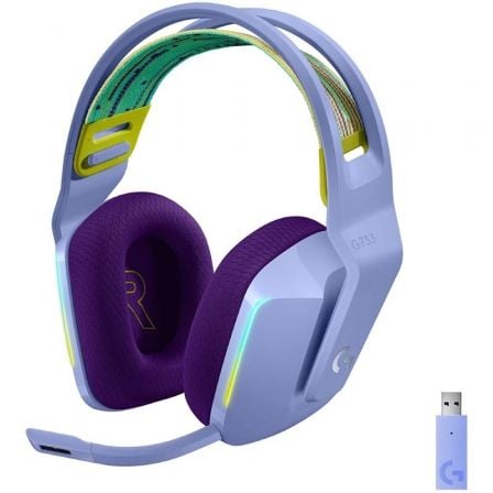 AURICULARES INALAMBRICOS LOGITECH G733/ CON MICROFONO/ USB/ RADIOFRECUENCIA/ LILA