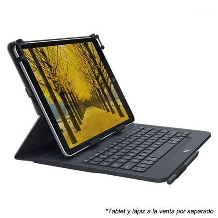 FUNDA CON TECLADO LOGITECH UNIVERSAL FOLIO PARA TABLETS 10"/ NEGRA