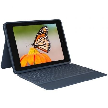 FUNDA CON TECLADO LOGITECH COMBO 3 PARA TABLETS APPLE IPAD 7 Y 8 GENERACION 10.2"/ AZUL